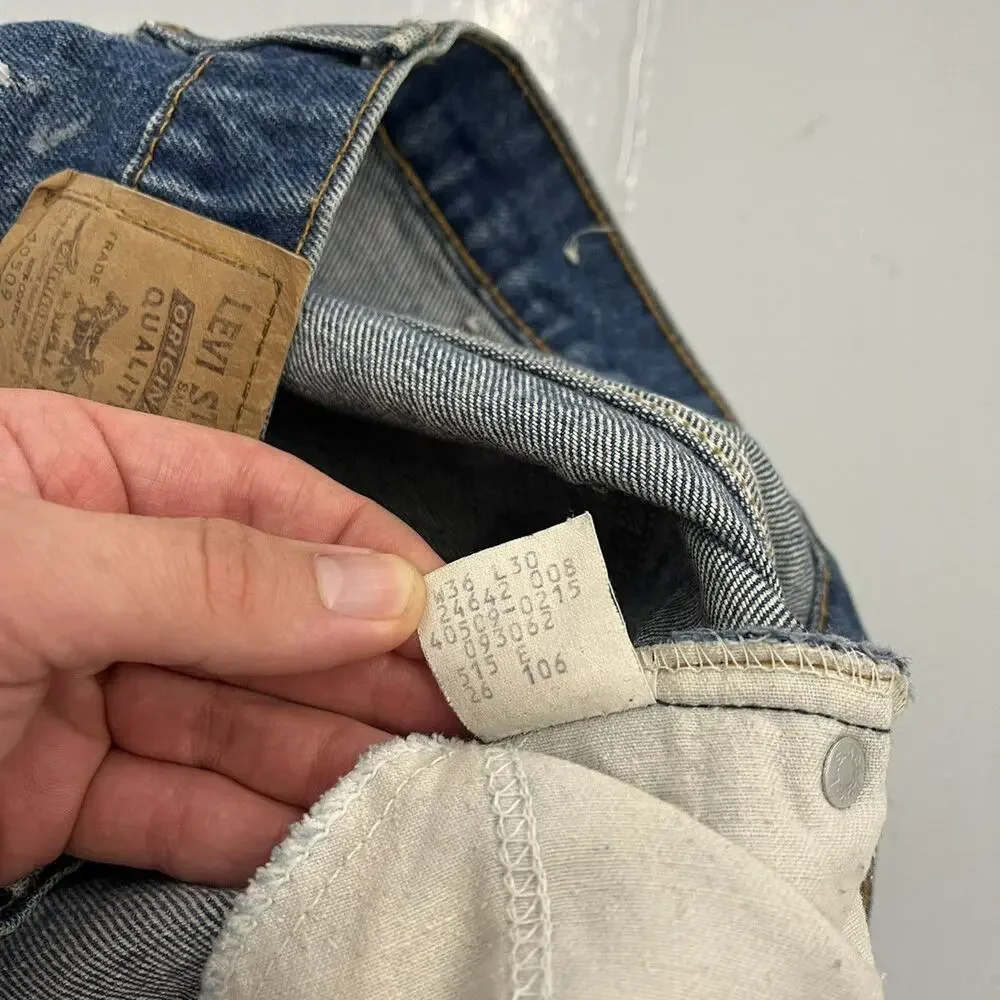 Vintage 70s Levi's 509 Blue Straight Distressed Jeans 34x28
